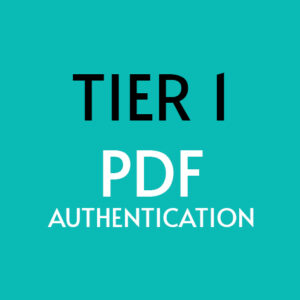 Tier 1 Certificate of Authenticity or Letter of Inauthenticity (PDF)